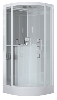 Душевая кабина Grossman GR141 100х100 четверть круга с крышей ориентация универсальная